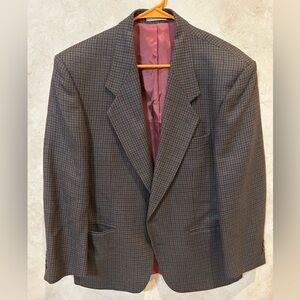 Men's Classic Checkered Blazer 43R 100% pure virgin wool by Club International
